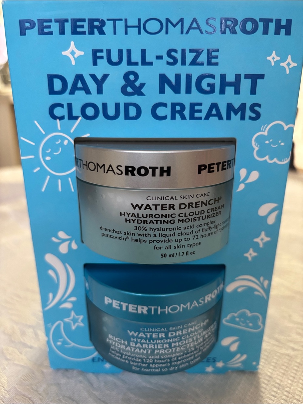 Peter Thomas Roth Blue Day & Night Water Drench Hyaluronic Cloud Creams